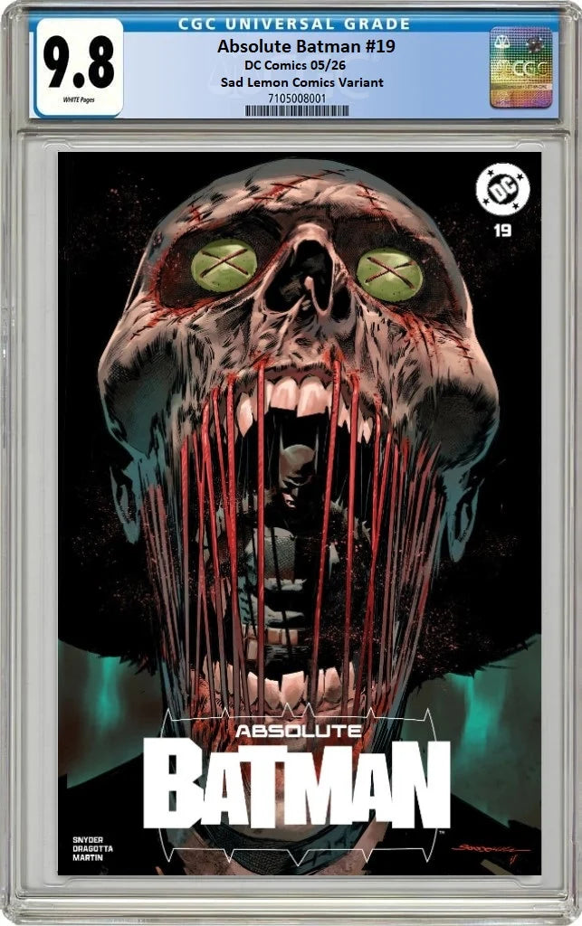ABSOLUTE BATMAN #19 CGC 9.8 Rafa Sandoval Variant Cover
