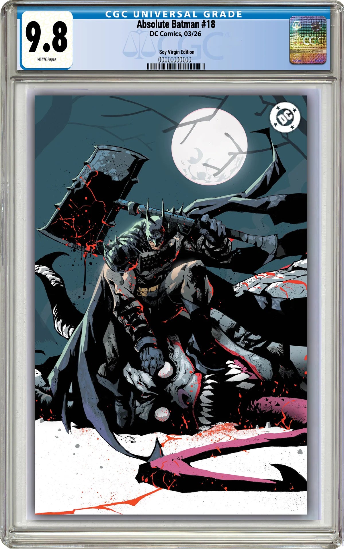 ABSOLUTE BATMAN #18 CGC 9.8 Dexter Soy Megacon Virgin Variant Cover