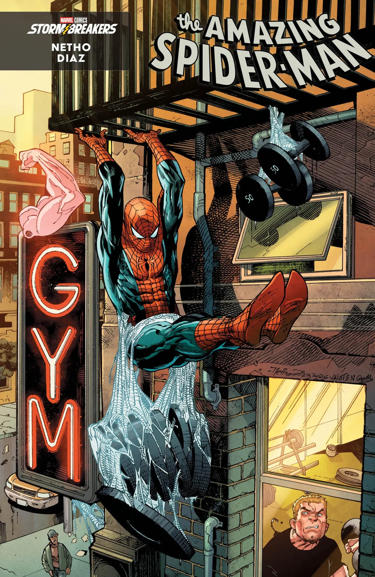 Eight Marvel Heroes Workout Variant Covers (Complete Set)