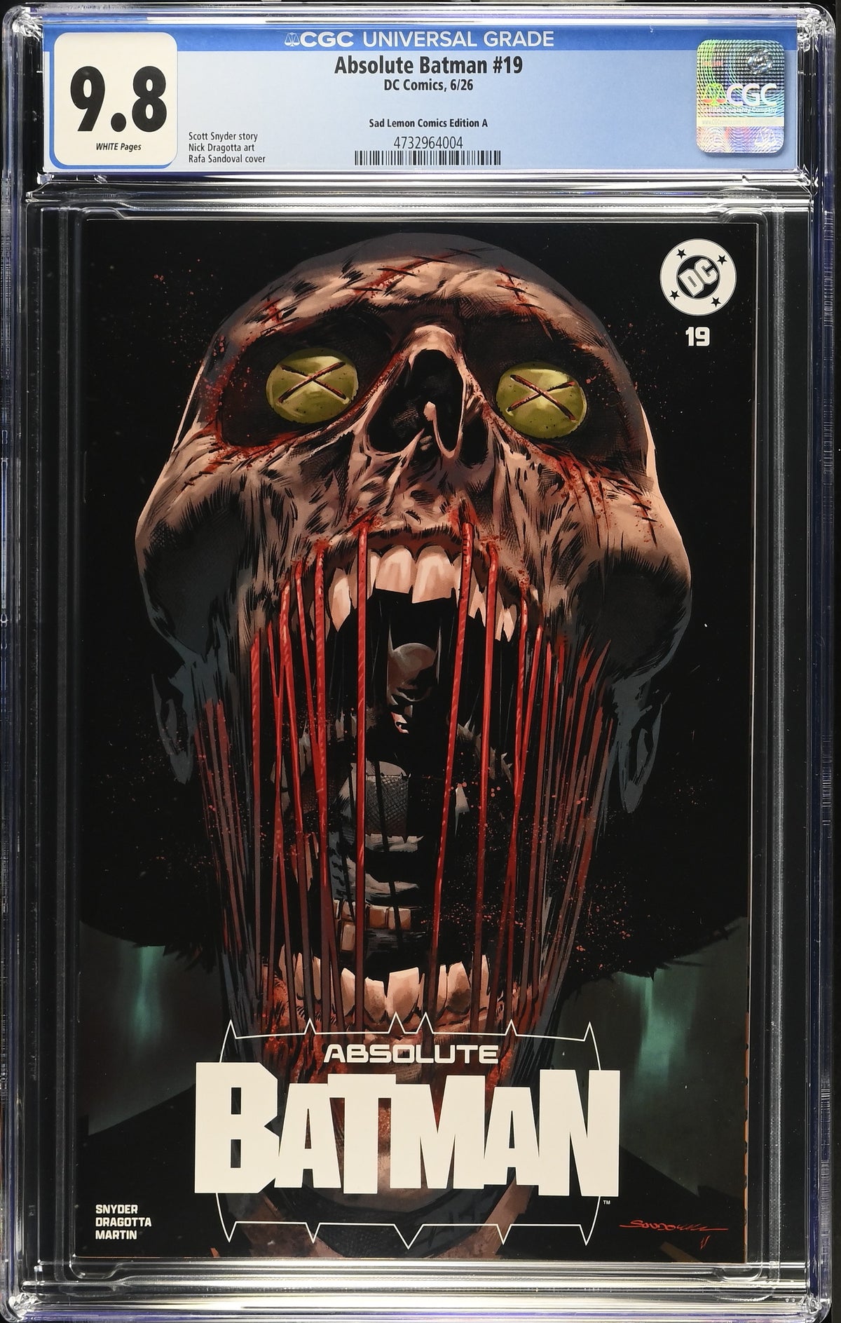 ABSOLUTE BATMAN #19 CGC 9.8 Rafa Sandoval Variant