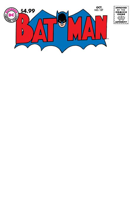 Batman #127 Facsimile Edition Cvr B Blank Card Stock Variant
