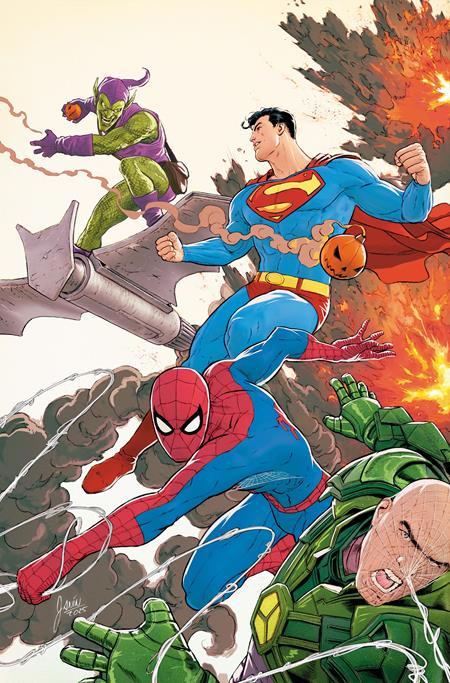 DC Marvel Superman Spider-Man #1 (One Shot) Cover J Mikel Janin Superman & Spider-Man vs Lex Luthor & Green Goblin Card Stock Variant | 24 March 2026