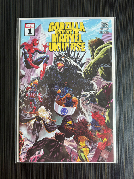 Godzilla Destroys The Marvel Universe #1 Wraparound Cover