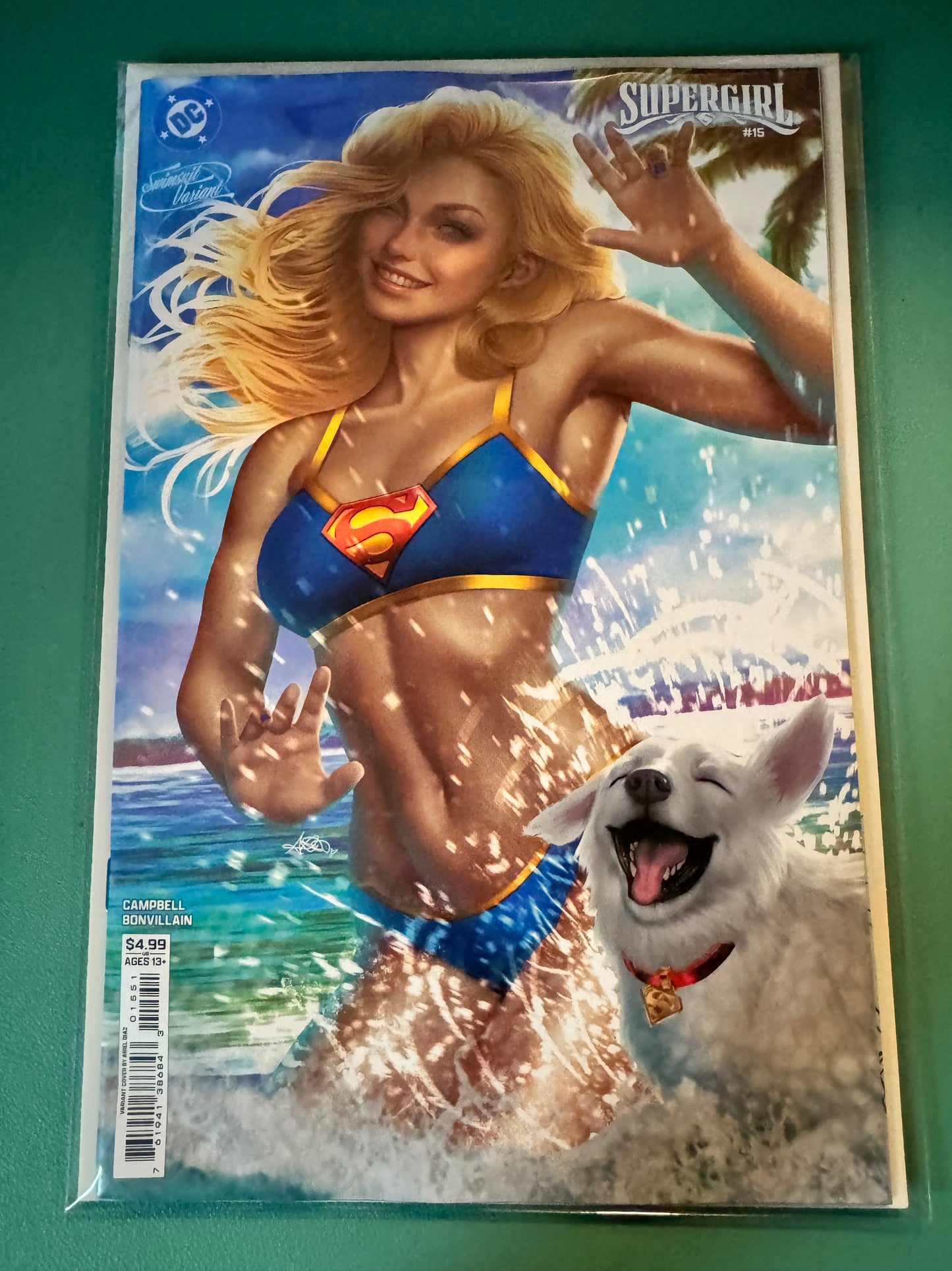 Supergirl #15 Cover E Ariel Diaz Swimsuit Card Stock Variant (The Reign of The Superboys)