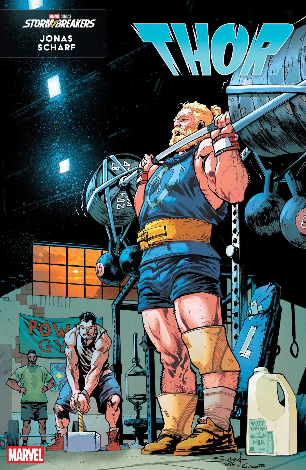 Eight Marvel Heroes Workout Variant Covers (Complete Set)