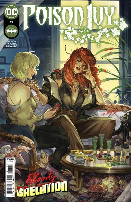 poison ivy sitting at a table with another woman