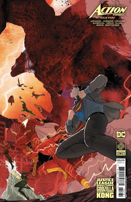 Action Comics #1057 Cover F Mikel Janin Justice League vs Godzilla vs Kong