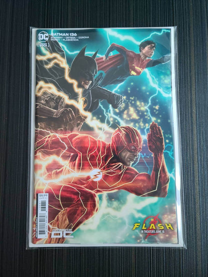 BATMAN #136 CVR E LEE BERMEJO THE FLASH MOVIE CARD STOCK VAR