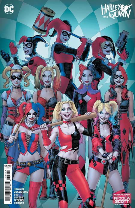 Harley Quinn #43 封面 D Nicola Scott 藝術家聚光燈卡片紙變體 | 2024 年 9 月 24 日