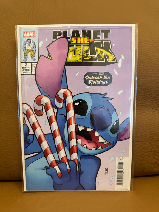 Planet She-Hulk #2 Paco Medina Disney Stitch Unleash The Holidays Variant