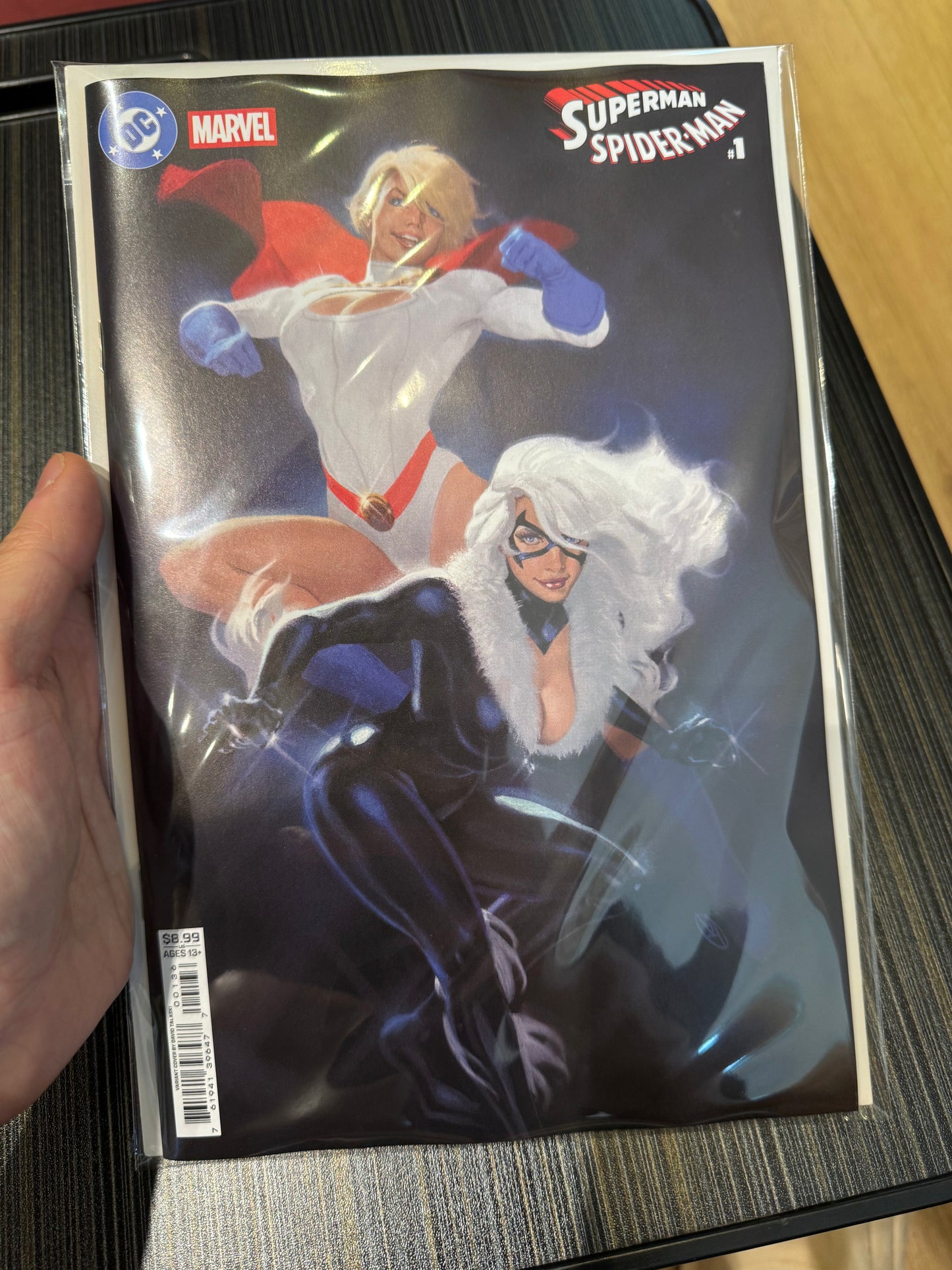 DC漫威超人蜘蛛侠#1（单期）封面V 大卫·塔拉斯基 力量女侠与黑猫 卡纸变体版 | 2026年3月24日