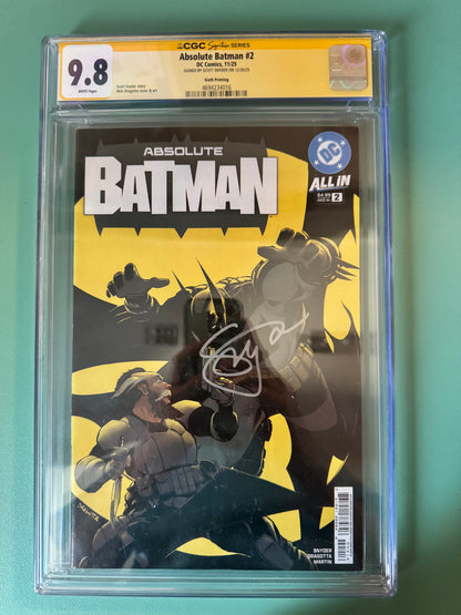 ABSOLUTE BATMAN #2 Sixth Print CGC 9.8 Scott Synder Signed