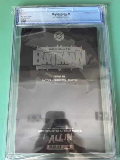 ABSOLUTE BATMAN #1 Third Print Foil CGC 9.8