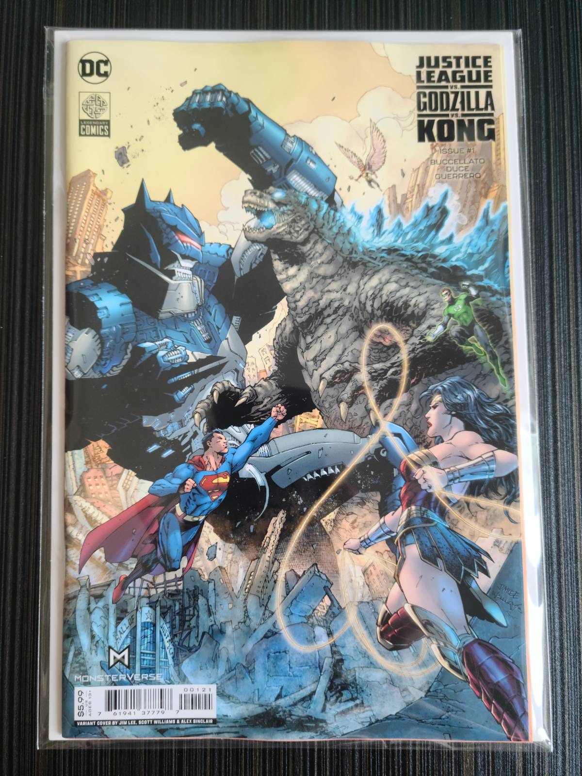 Justice League vs Godzilla vs Kong #1 (of 6) Cover B Jim Lee & Scott Williams Card Stock Variant