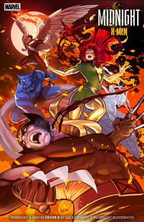 《Midnight X-Men》第 2 期，B 版封面，Lucas Werneck 繪製「午夜血浴」（Midnight Bloodbath）變體封面
