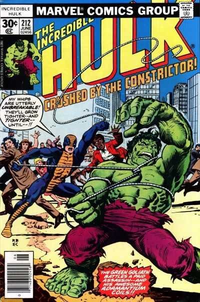 The Incredible Hulk #212 (1977) - Key Issue! 1st appearance of Constrictor!