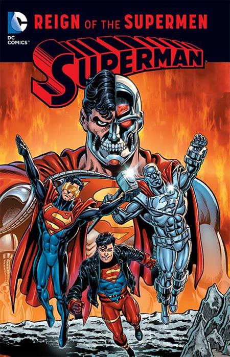 multiple superman and cyborg superman