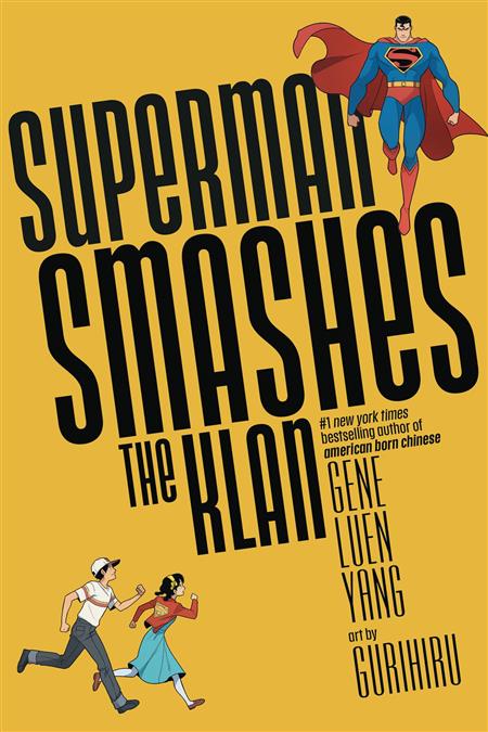 yellow cover with superman figure in the corner
