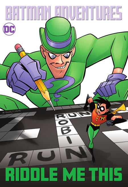 the riddler holding a pencil