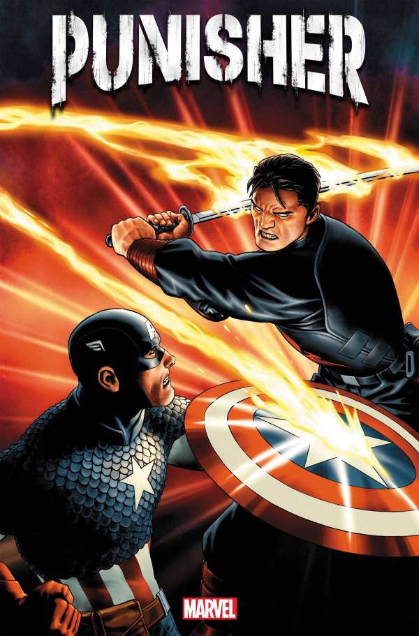 punisher and captain america fighting