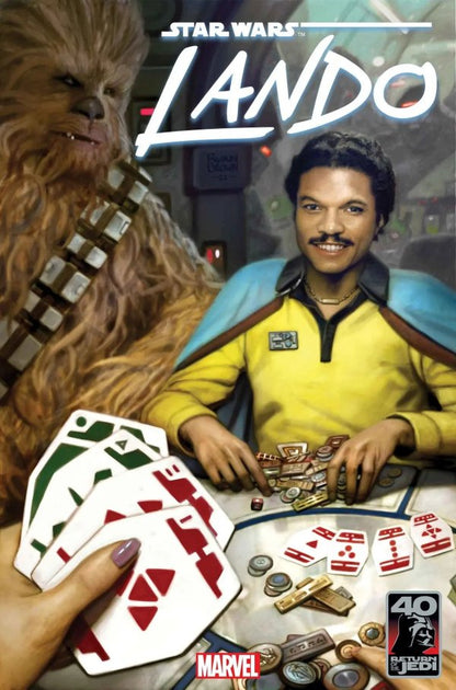 lando playing card game at a table